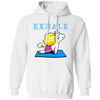 Exhale Unicorn Yoga, Please Exhale, Funny Yoga, Cute Unicorn Do Yoga Pullover Hoodie