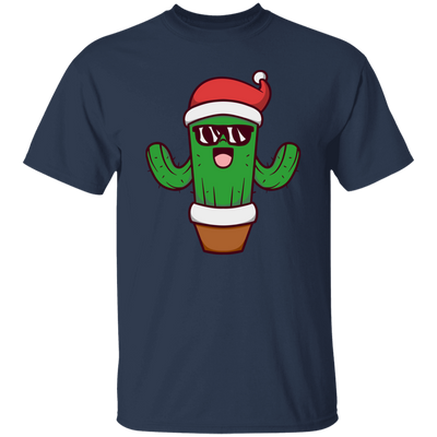 Christmas Cactus, Cactus In Flowerpot, Cactus Wear Sunglasses, Merry Christmas, Trendy Chrismas Unisex T-Shirt