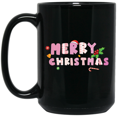 Merry Christmas, Pinky Christmas, Pink Lover, Christmas Lover, Merry Christmas, Trendy Christmas Black Mug