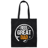Love Dad Gift, Reel Great Dad, Retro Dad Lover, Retro Reel Dad Gift Canvas Tote Bag