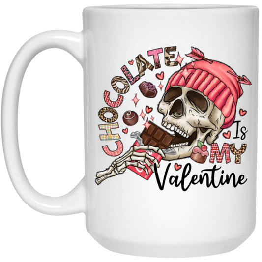 Valentine's Day, Chocolate Is My Valentine, Love Chocolate White Mug