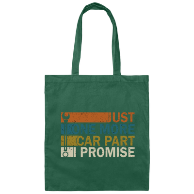 Car Part Lover Retro Style Just One More Car Part Promise Canvas Tote Bag