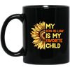 Sunflower Lover Gift, My Son In Law Is My Favorite Child Black Mug