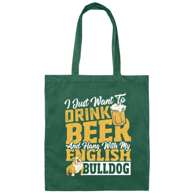 Love Bulldog, Love Beer, Love To Drink Beer, Best Of Beer  Lover Gift Canvas Tote Bag