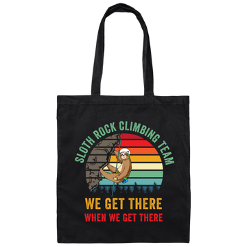Funny Rock Climbing, Retro Rock Climber Gift Canvas Tote Bag