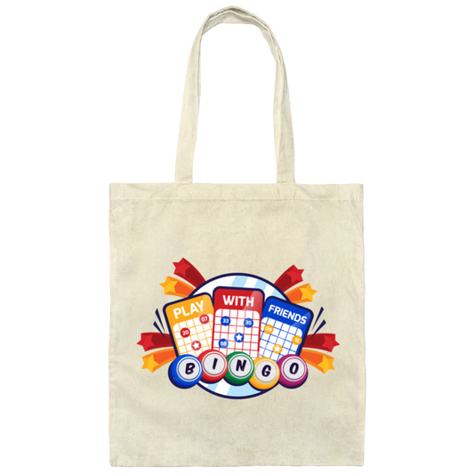 Play With Friend, Bingo Game, Love This Game, Bingo Game Canvas Tote Bag