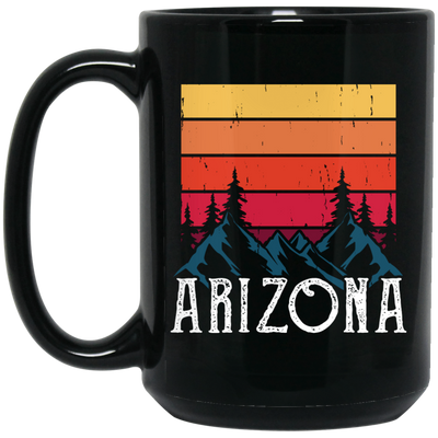 Retro Arizona, Arizona Mountain, National Park Black Mug