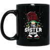 The Sister Gnome Present For Family, Xmas Cute Gnome Lover Black Mug