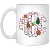 ABC Gingerbread, Alphabet Gingerbread, Xmas Tree Gingerbread, Merry Christmas, Trendy Christmas White Mug
