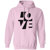 Love Silhouette, Love Text, Valentine Love, Couple Gift Pullover Hoodie