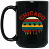 Chicago Skyline, Chicagoan Flag, Retro Chicago, Best Of Chicago Gift Black Mug