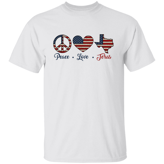 Peace Love Texas, Texas State, America Lover Unisex T-Shirt