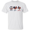 Peace Love Texas, Texas State, America Lover Unisex T-Shirt