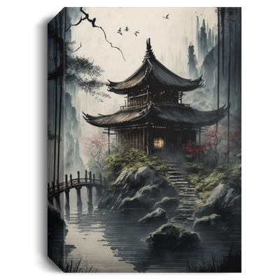 The Ink Painting Scene, Full Of Material Arts Sense, Bamboo Forest Surrounded Canvas