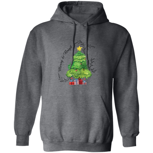 Merry And Bright, Christmas Tree, Love Christmas Pullover Hoodie