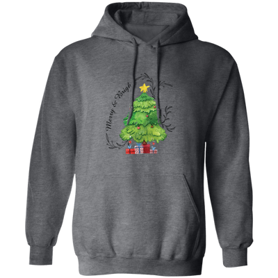 Merry And Bright, Christmas Tree, Love Christmas Pullover Hoodie