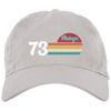 Vintage Gift For 73, 1973 Vintage Birthday, Retro Sunset 1973 Gift BX001 Embroidered Brushed Twill Unstructured Dad Cap