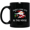 Horror Santa, There's Some Ho's In This House, Merry Christmas, Trendy Christmas Black Mug