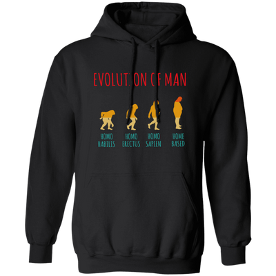Evolution Of Man, Work From Home, Homeoffice Job, Self Employee, Funny Vintage Pullover Hoodie