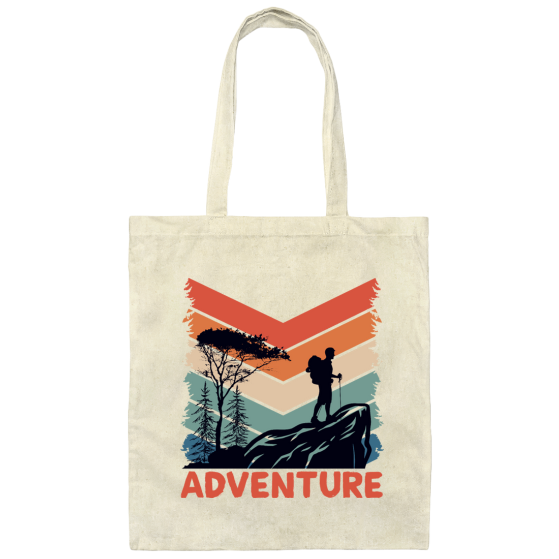 Love To Hiking Vintage Hiking Hike To Mountain Retro Hike Lover Canvas Tote Bag