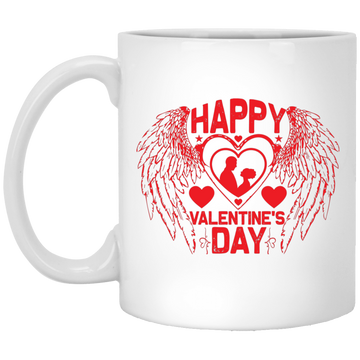 Happy Valentine's Day, Angle Swings, Evil Swings, Valentine's Day, Trendy Valentine White Mug