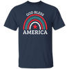 God Bless America, Rainbow American, Retro Rainbow Unisex T-Shirt