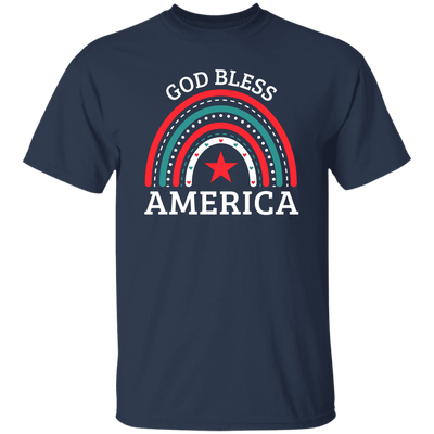 God Bless America, Rainbow American, Retro Rainbow Unisex T-Shirt