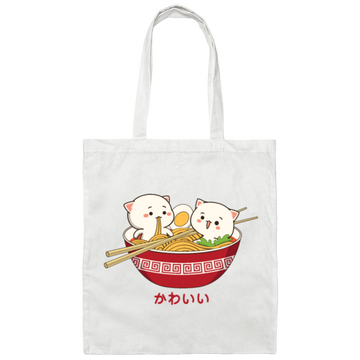 Cute Kawaii, Japanese Love Ramen Kawaii Canvas Tote Bag