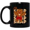 Oh Snap, Break Gingerbread, Funny Gingerbread, Merry Christmas, Trendy Christmas Black Mug