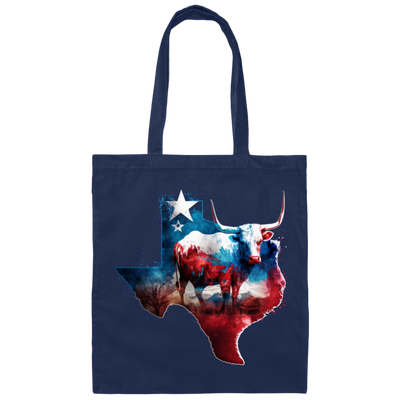 Love Texas, Cow In Texas, Best Of Texas, Best Cow Lover Gift, Texas Cow Canvas Tote Bag