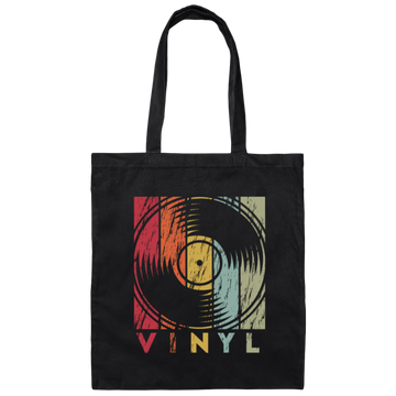Used Look Vinyl Record Vinyl Retro Old School Music Perfect Gift Canvas Tote Bag