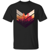 Super Cool, Colorful Hiker, Recognized A Mountain, Colorful Forest And Some Geometric Unisex T-Shirt