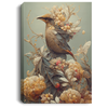 Ethereal Bohemian Waxwing Bird, Bombycilla Garrulus, Elegent Bird Canvas