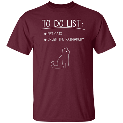 To Do List Is Pet Cats, Crush The Patriarchy, Cat Drawing Unisex T-Shirt