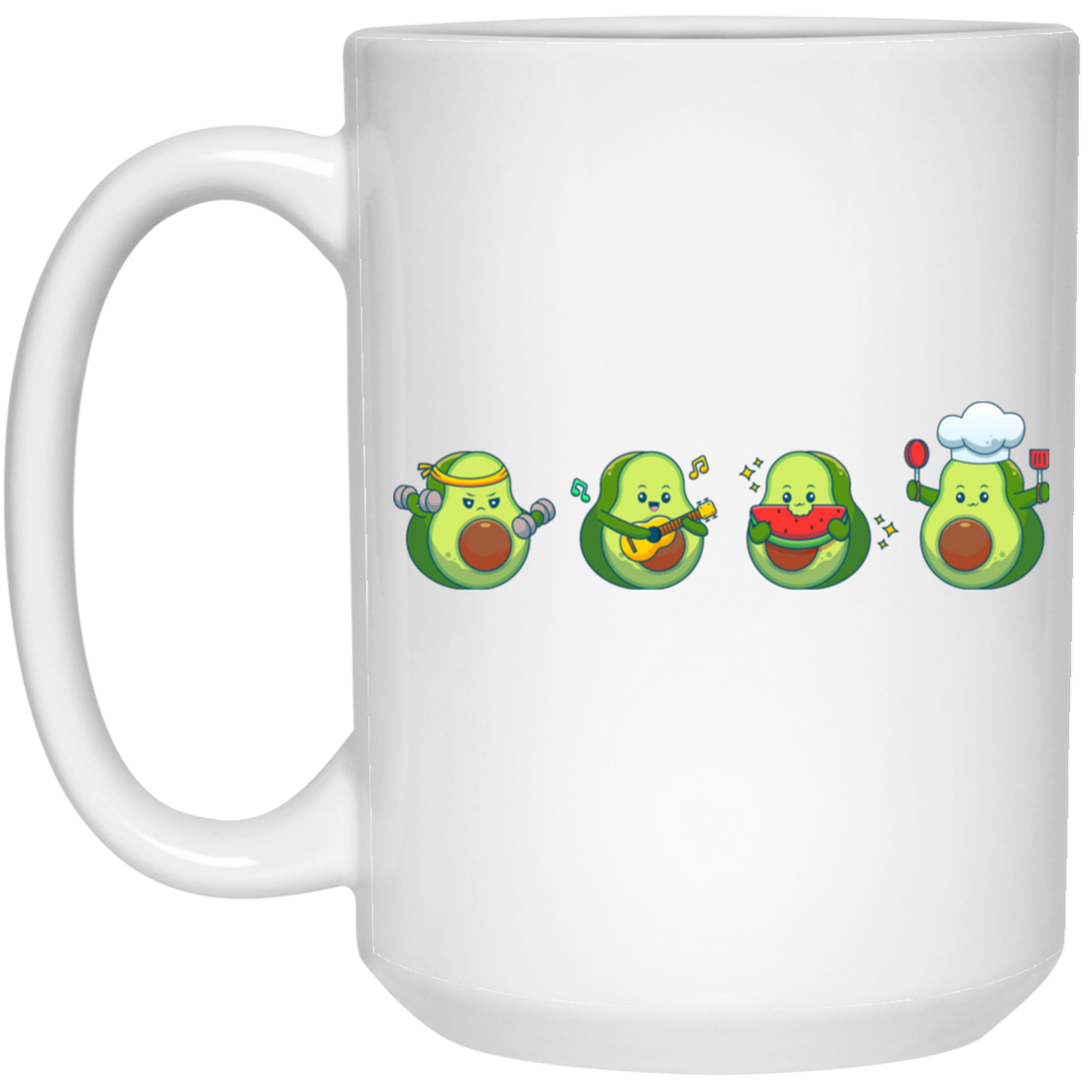 Avocado, Cute Avocado, Love Avocado, Avocado Lover White Mug