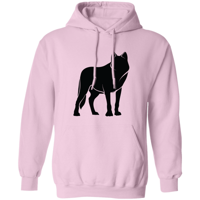 Fox Silhouette, Show Fox, Fox In Abstract, Animal Silhouette Black Pullover Hoodie