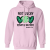 Not Lucky, Simply Blessed, St. Patrick, Saint Patrick, Glitter Green Heart Pullover Hoodie