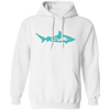 Diving Gift, Diving Silhouette, Shark Lover, Diver Gift Pullover Hoodie