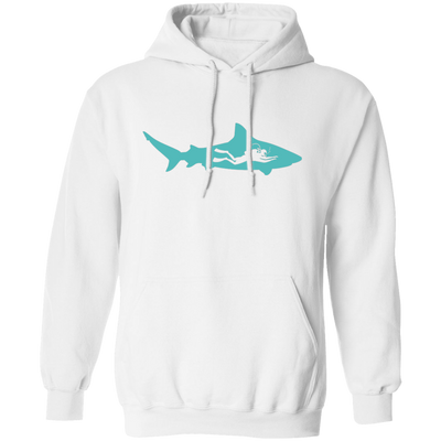 Diving Gift, Diving Silhouette, Shark Lover, Diver Gift Pullover Hoodie