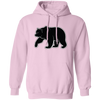 Bear Silhouette, Friendly Bear, Animal Silhouette Pullover Hoodie