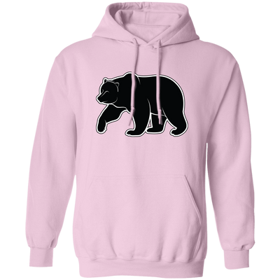 Bear Silhouette, Friendly Bear, Animal Silhouette Pullover Hoodie