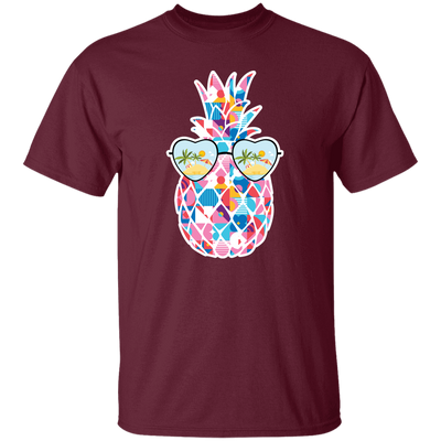 Watercolor Pineapple, Heart Sunglasses, Summer Vibes, Xmas Vibe Unisex T-Shirt