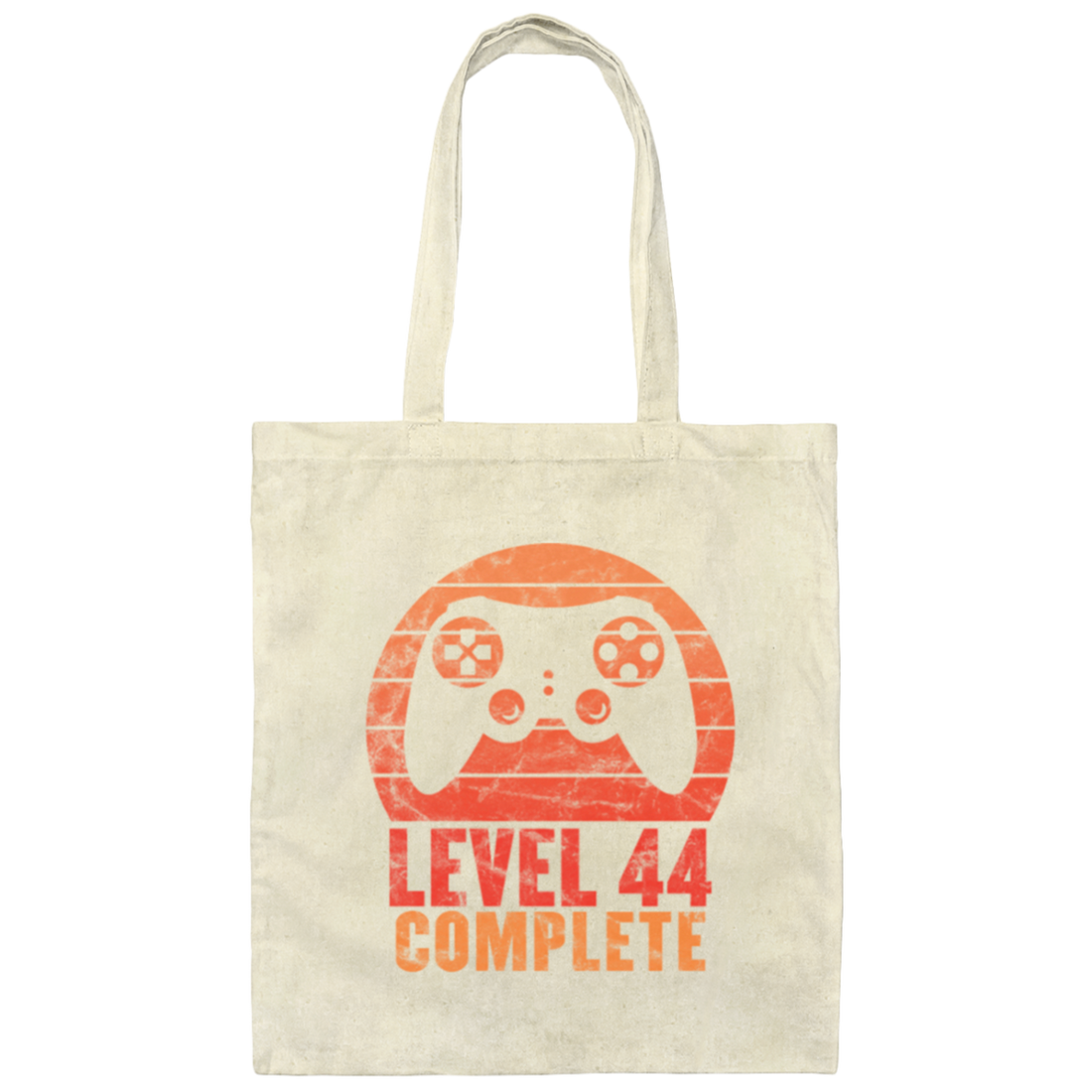 Level 44 Complete Vintage, 44th Wedding Gift Canvas Tote Bag