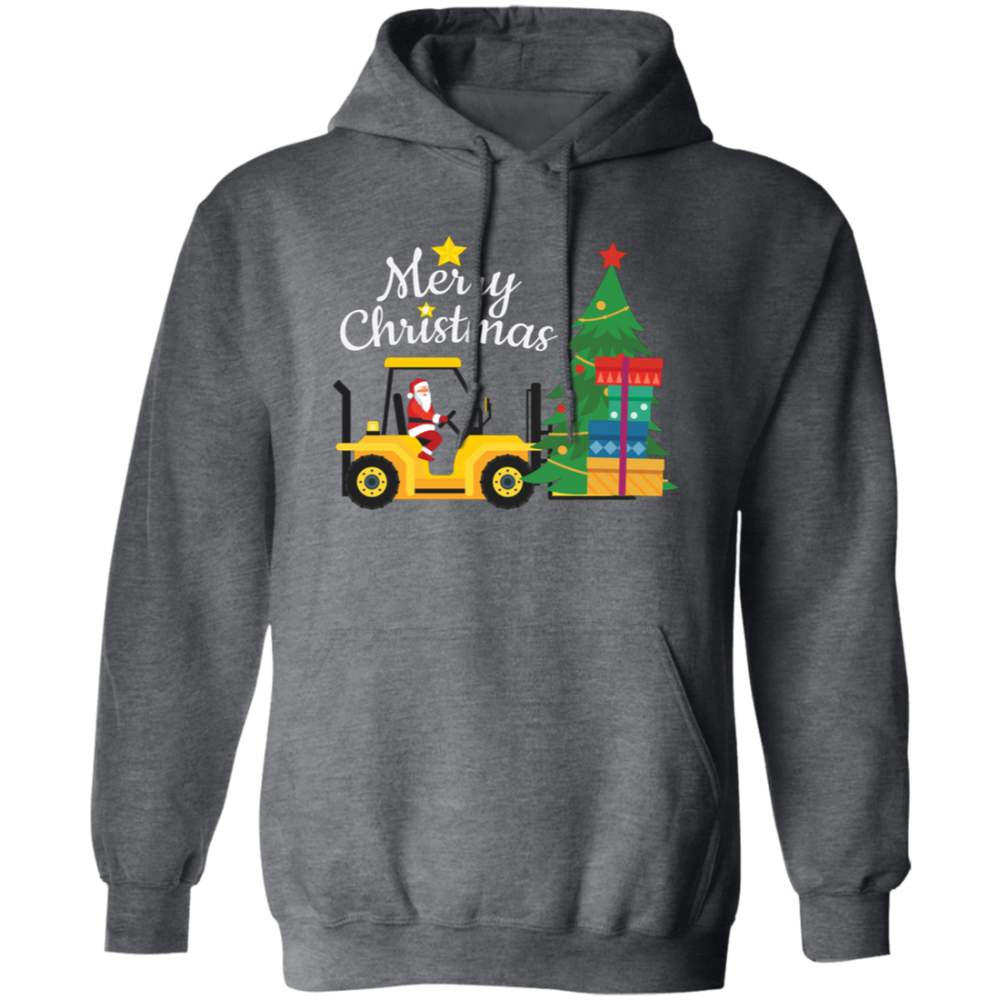 Merry Christmas, Santa Drive Tractor, Farmer Xmas Pullover Hoodie
