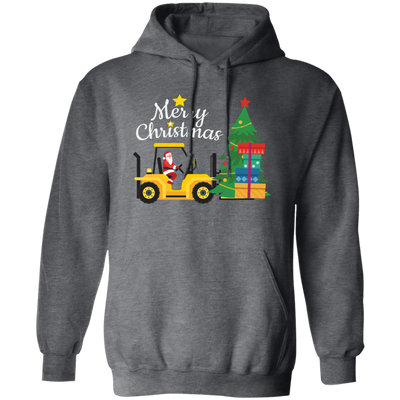 Merry Christmas, Santa Drive Tractor, Farmer Xmas Pullover Hoodie