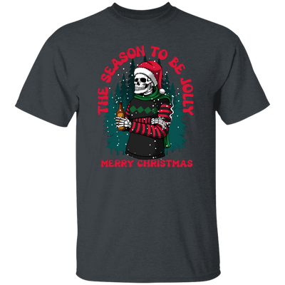 The Season To Be Jolly, Merry Christmas, Trendy Christmas, Skeleton Santa Unisex T-Shirt