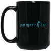 Pampered Chef Original Logo, Love Pampered, Love Chef Black Mug
