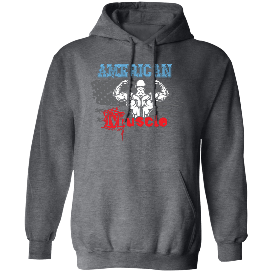 American Muscle, American Fitness, Muscle Silhouette Pullover Hoodie