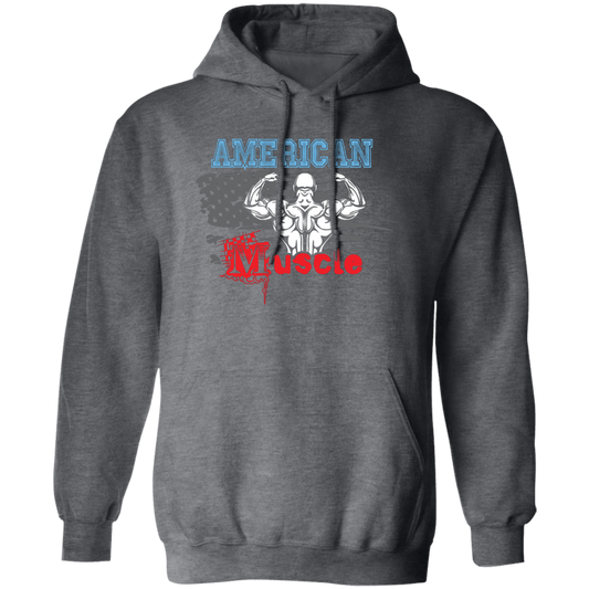 American Muscle, American Fitness, Muscle Silhouette Pullover Hoodie