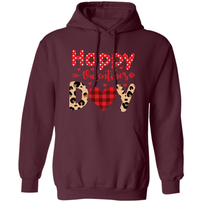 Happy Valentine's Day, Leopard Valentine, Cute Heart Pullover Hoodie